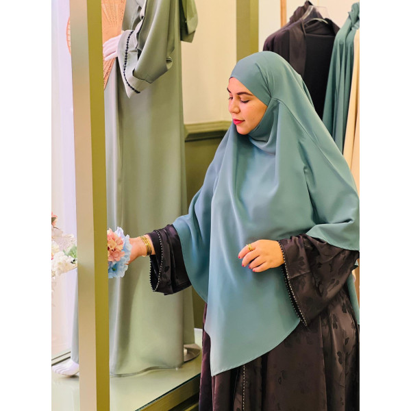 Khimar soie de Médine vert