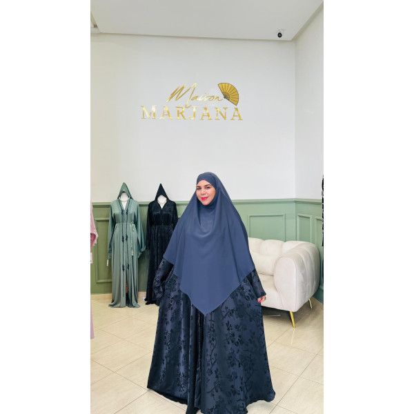 Khimar soie de Médine gris