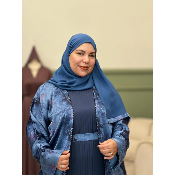 Abaya Insaf bleue