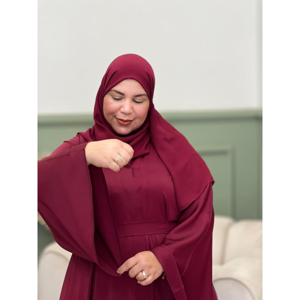 Abaya Tayma bordeaux