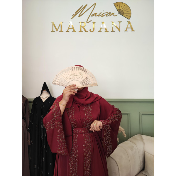Abaya Jenna bordeau