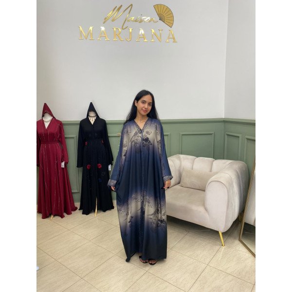 Abaya Narjis bleue
